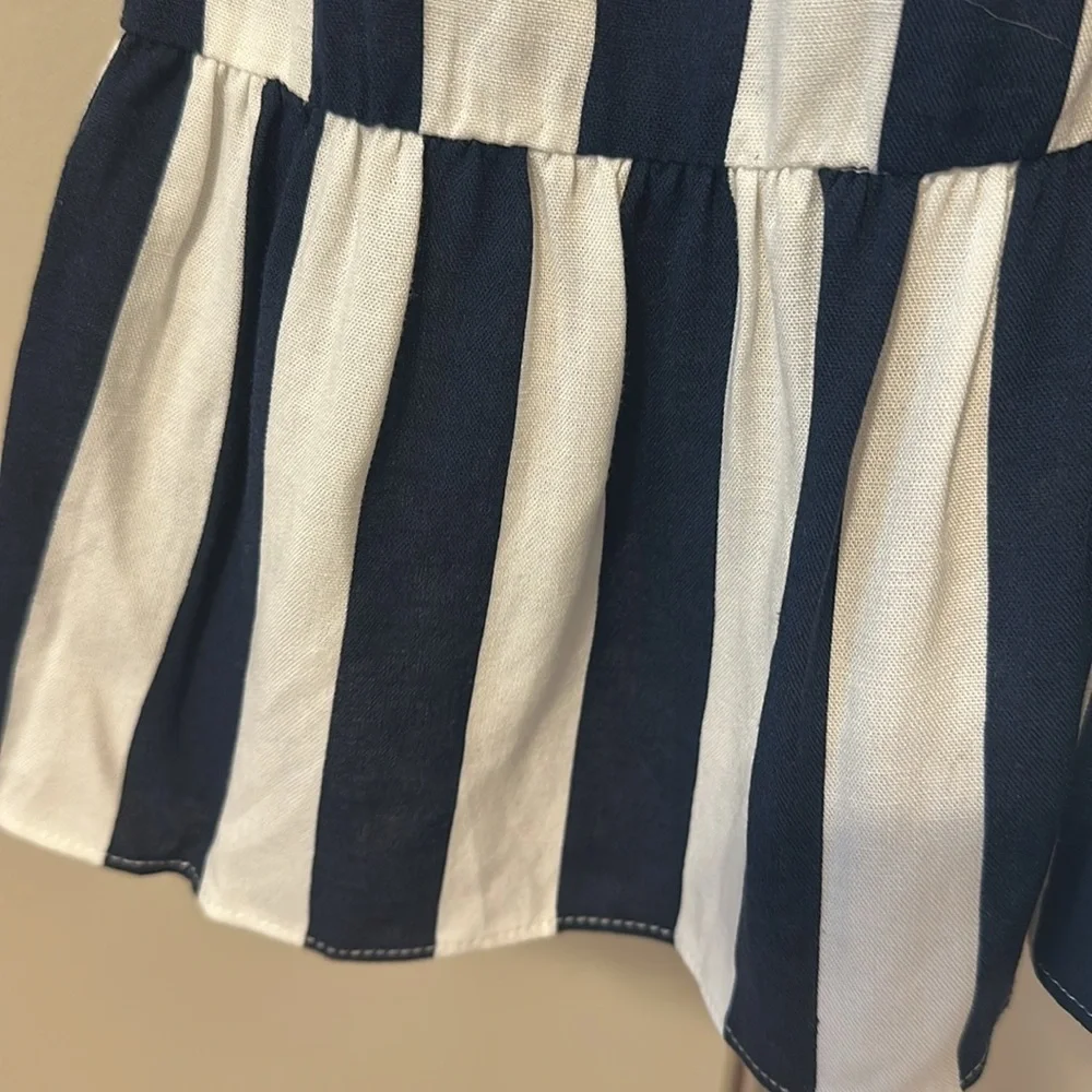 Gianni Bini Women’s Navy & White Striped Sundress Dress Rope Belt Size XS NWT - Picture 5 of 11